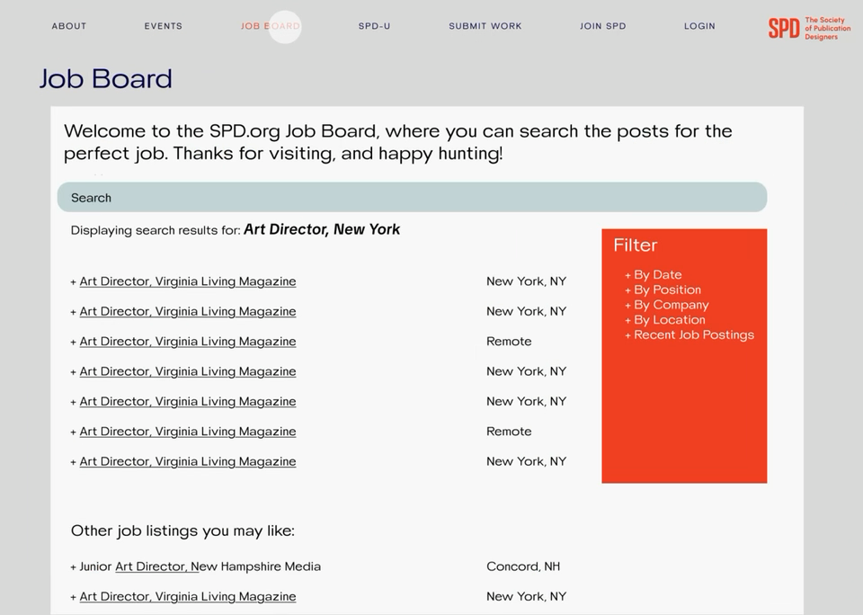Final navigation on desktop